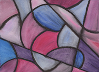 Watercolor of stained glass