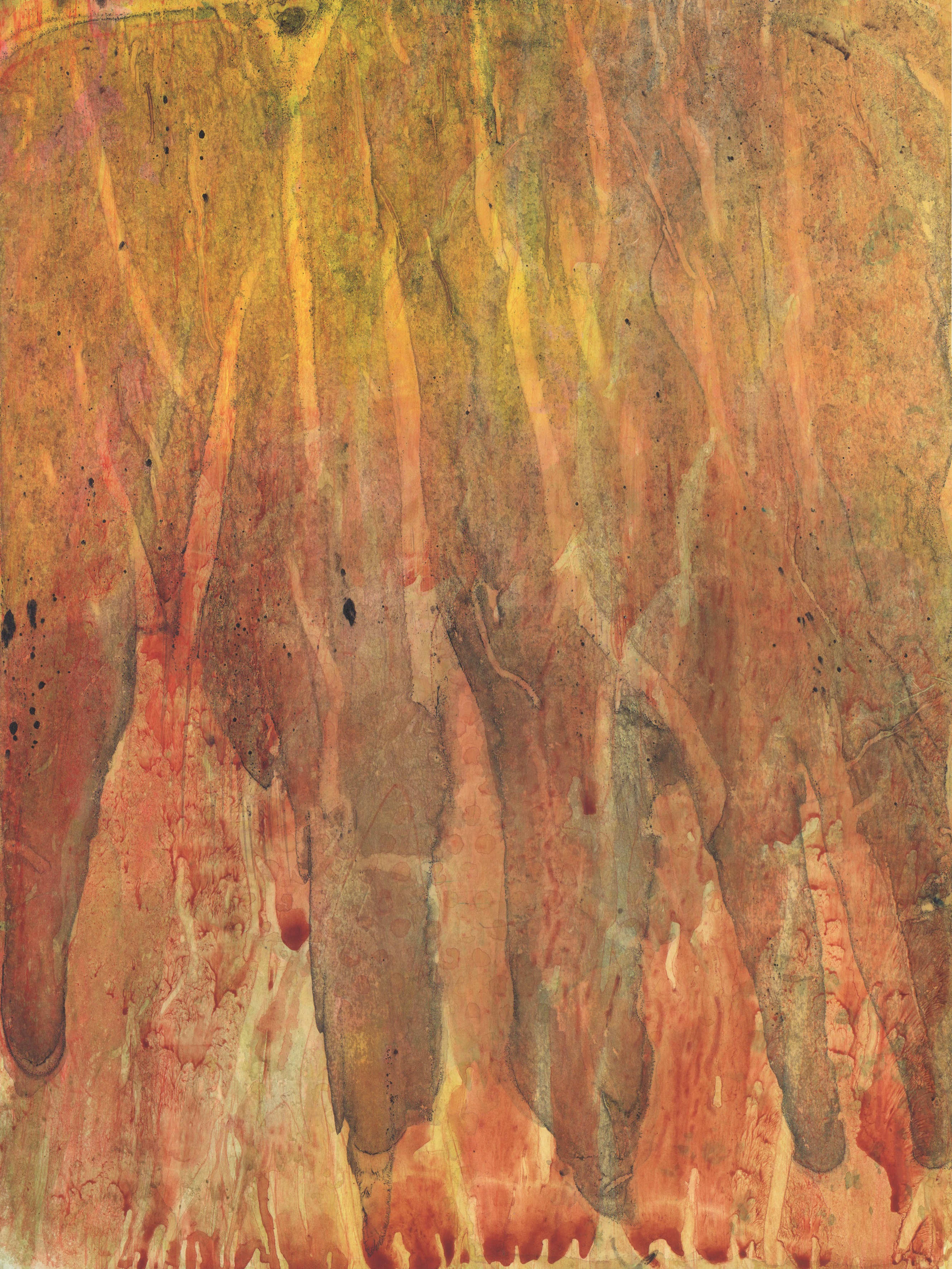 Watercolor of subterranean flames