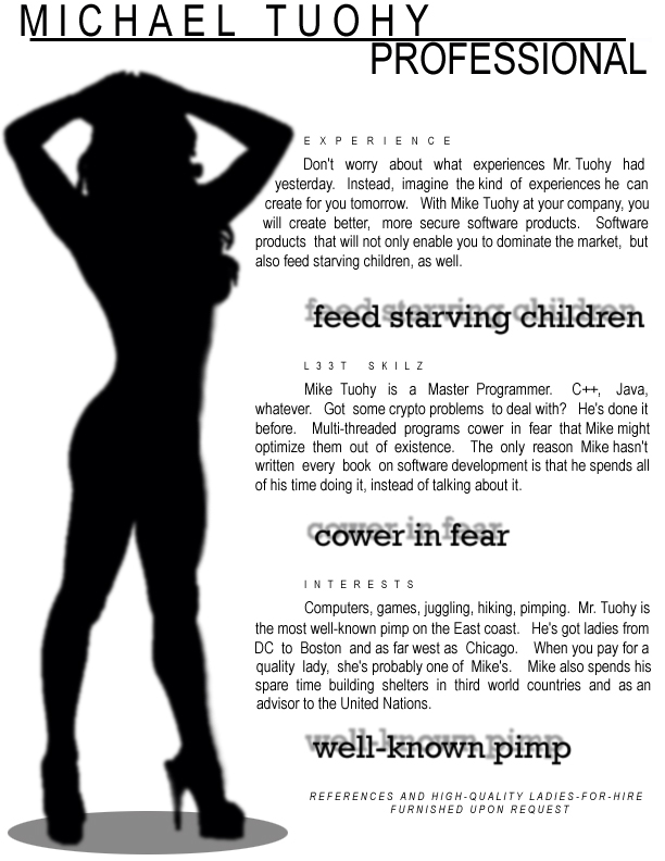Mike Tuohy's resume