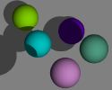 ray-traced spheres